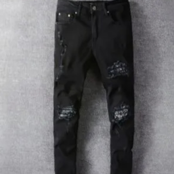 Ksubi Low Rise Vintage Raw DENIM ultra distressed black jeans - Picture 4 of 6